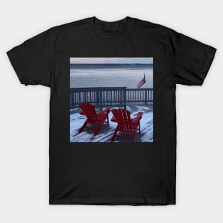 Winter view Saratoga Lake T-Shirt